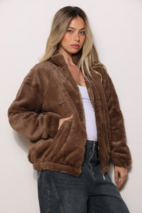 מעיל פרווה רוכסן