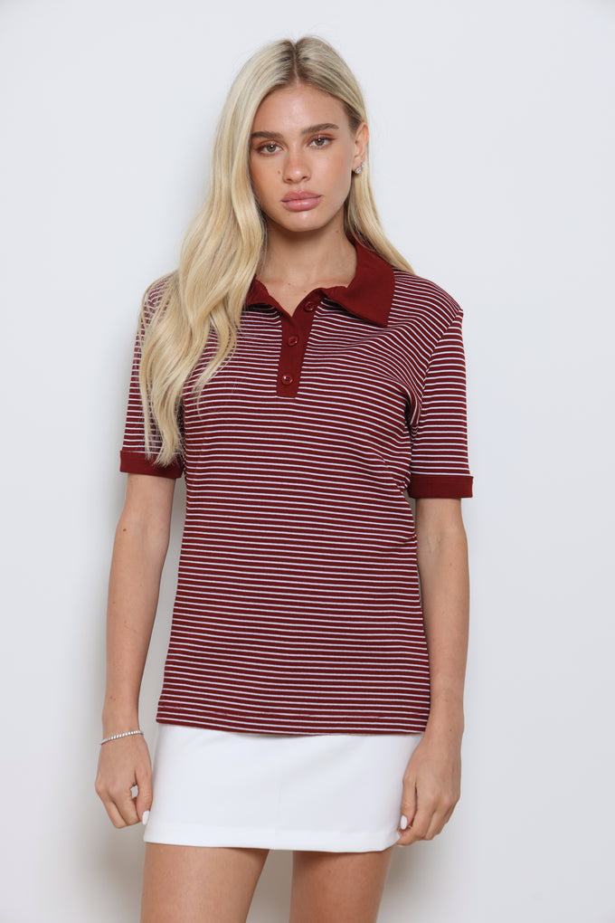 חולצת פולו ריב פסים