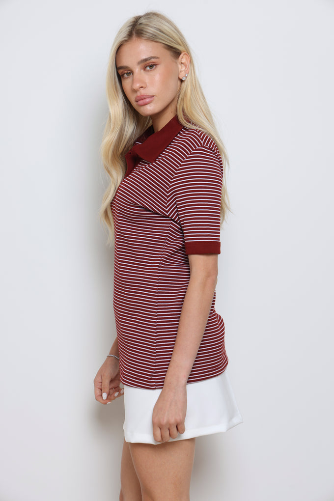 חולצת פולו ריב פסים