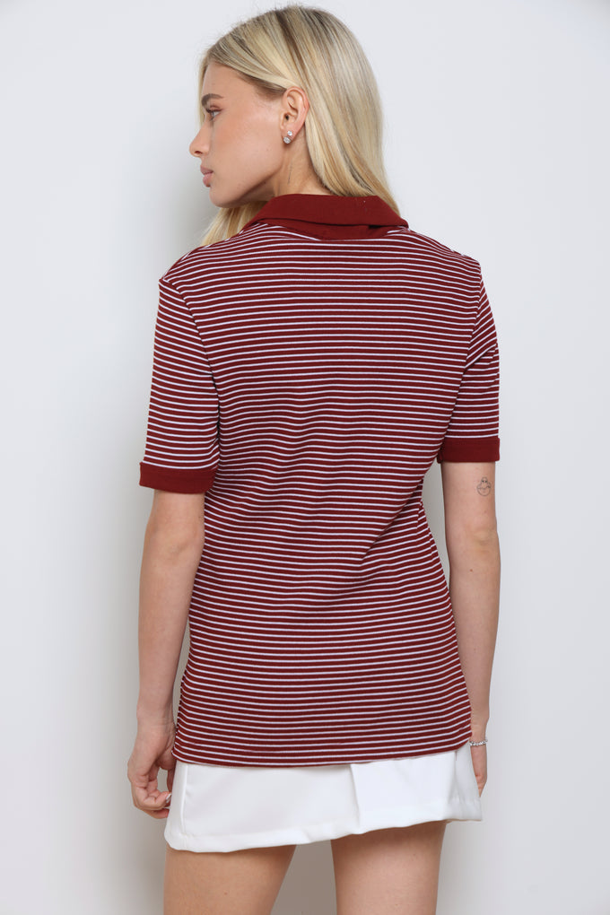 חולצת פולו ריב פסים