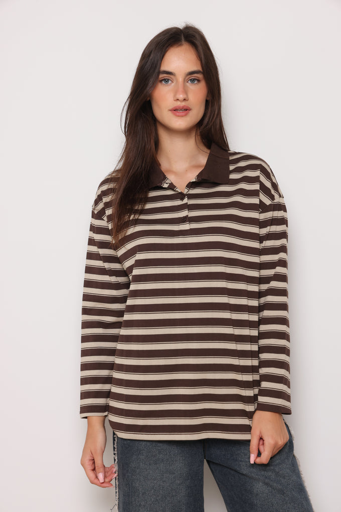 חולצת אדל פולו פסים
