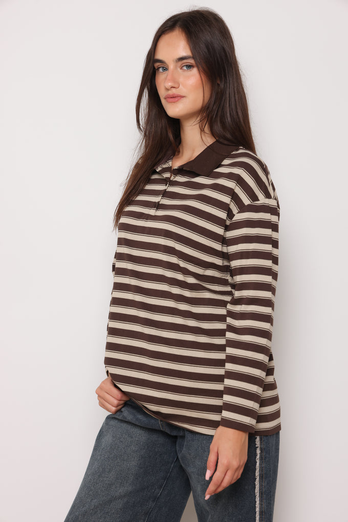 חולצת אדל פולו פסים