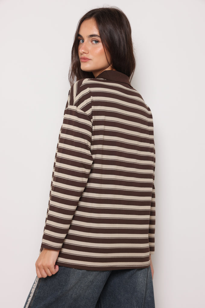 חולצת אדל פולו פסים