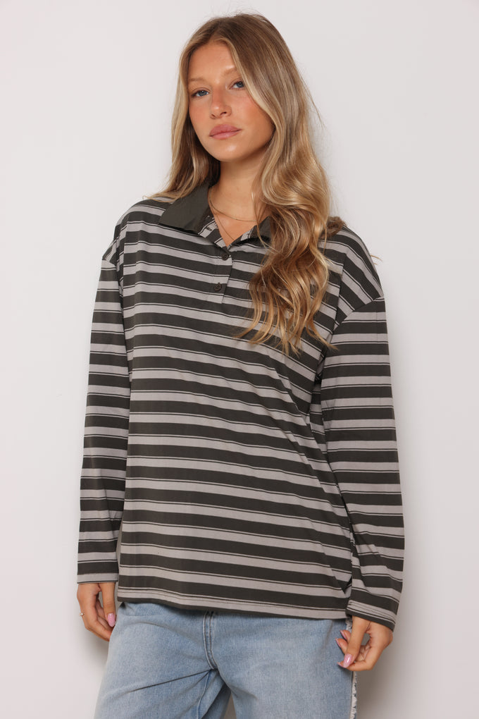 חולצת אדל פולו פסים