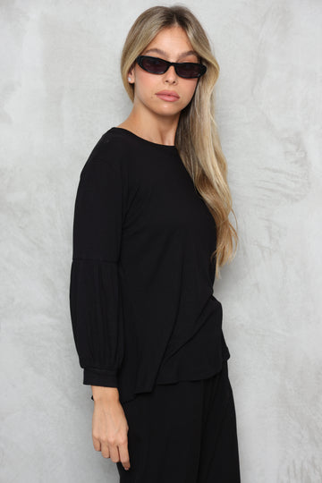 חולצת ריב 3/4 שרוול נפוח