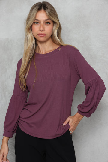 חולצת ריב 3/4 שרוול נפוח