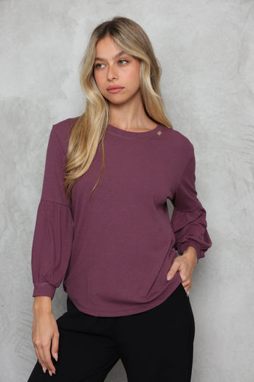 חולצת ריב 3/4 שרוול נפוח