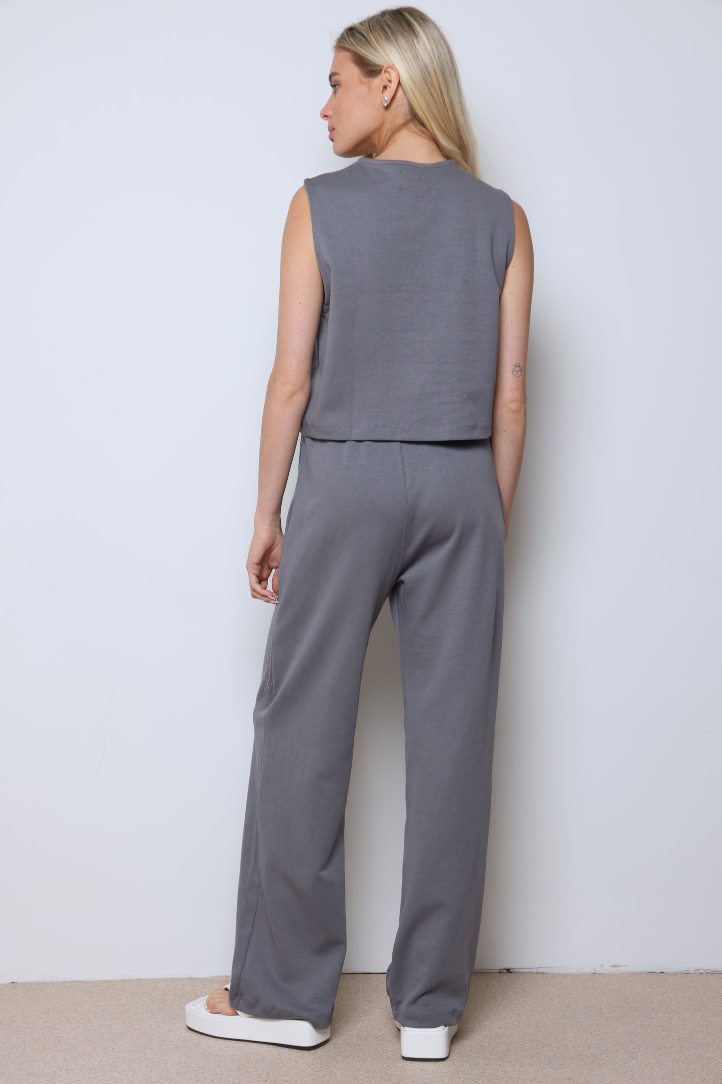 חליפת ווסט כפתורים כותנה