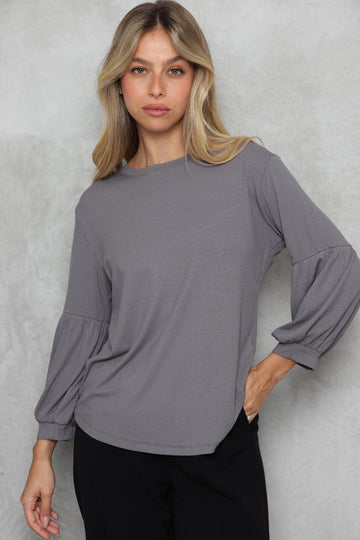 חולצת ריב 3/4 שרוול נפוח