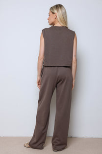 חליפת ווסט כפתורים כותנה