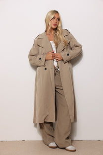 מעיל טרנץ׳ קנבס