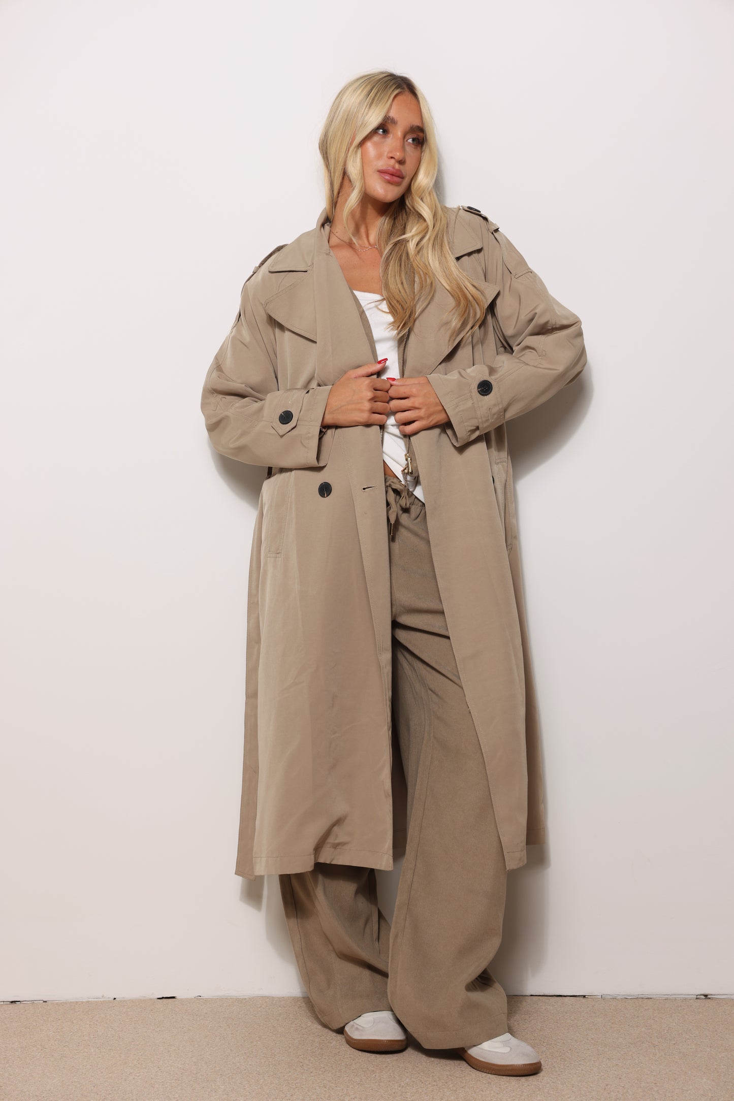 מעיל טרנץ׳ קנבס