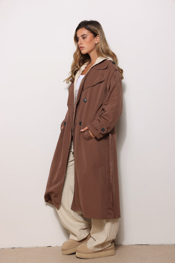 מעיל טרנץ׳ קנבס