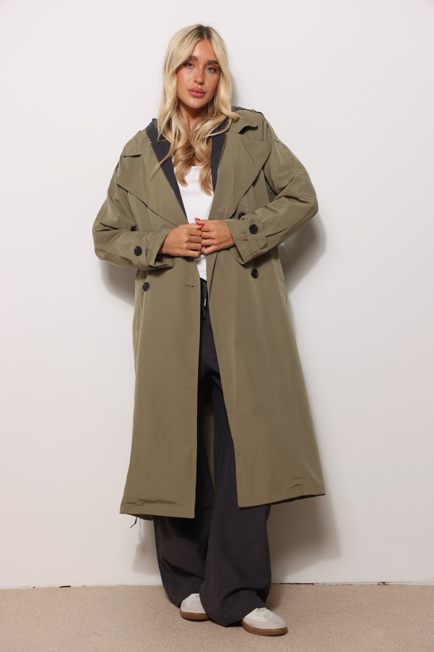 מעיל טרנץ׳ קנבס