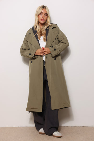 מעיל טרנץ׳ קנבס