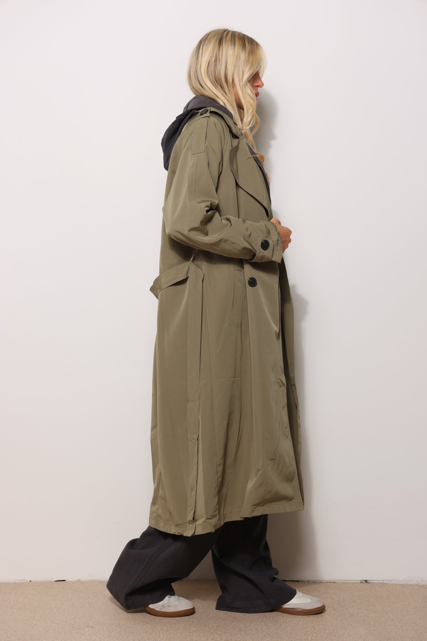 מעיל טרנץ׳ קנבס