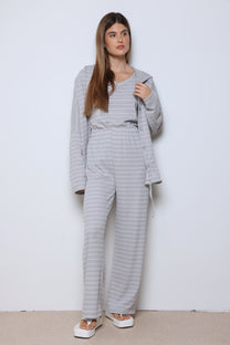 חליפת גרסון וופל פסים 3 חלקים