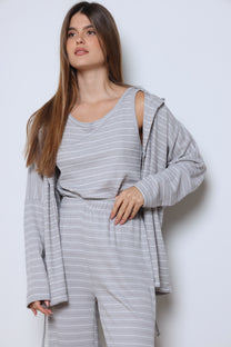 חליפת גרסון וופל פסים 3 חלקים