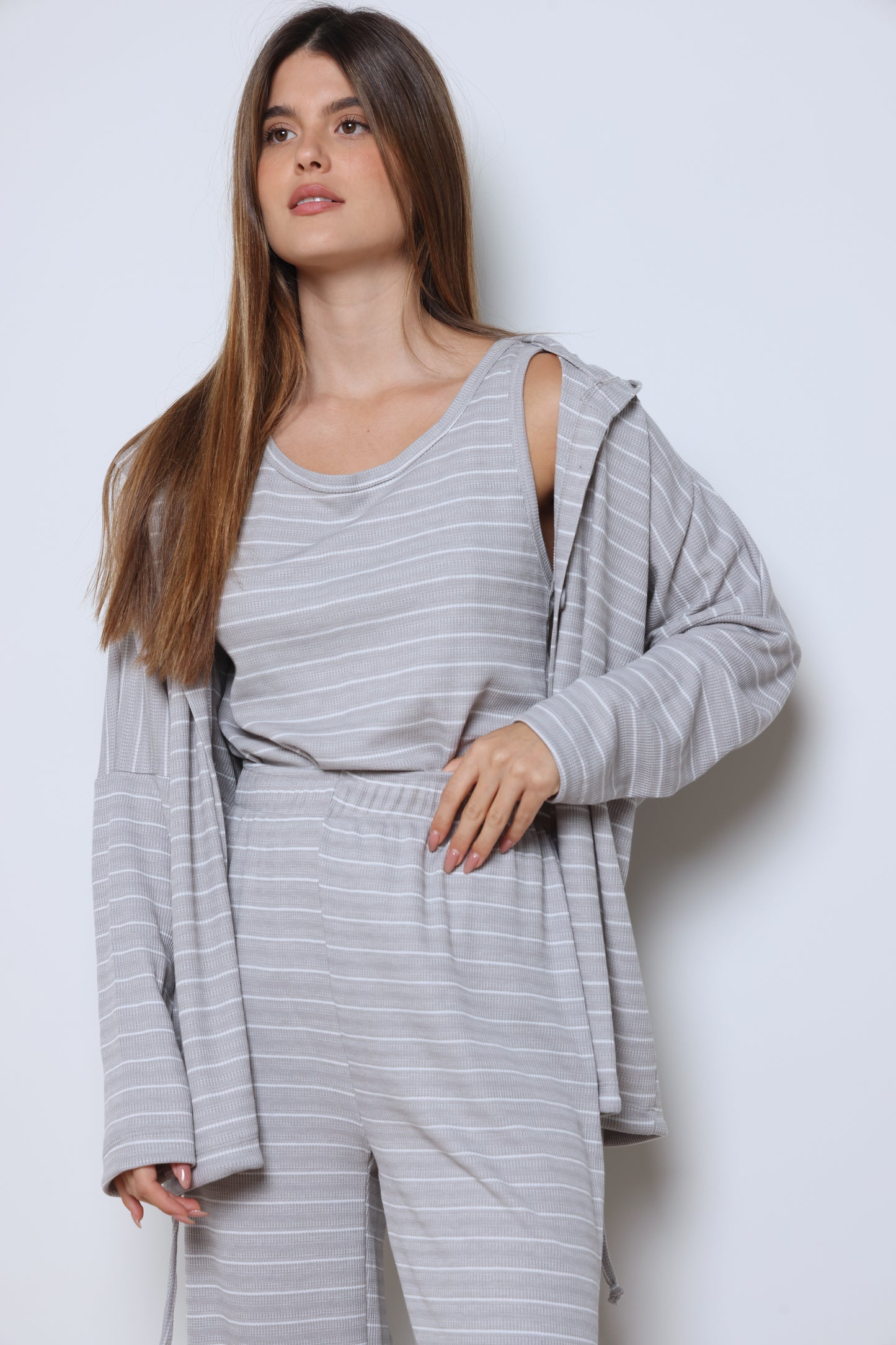 חליפת גרסון וופל פסים 3 חלקים