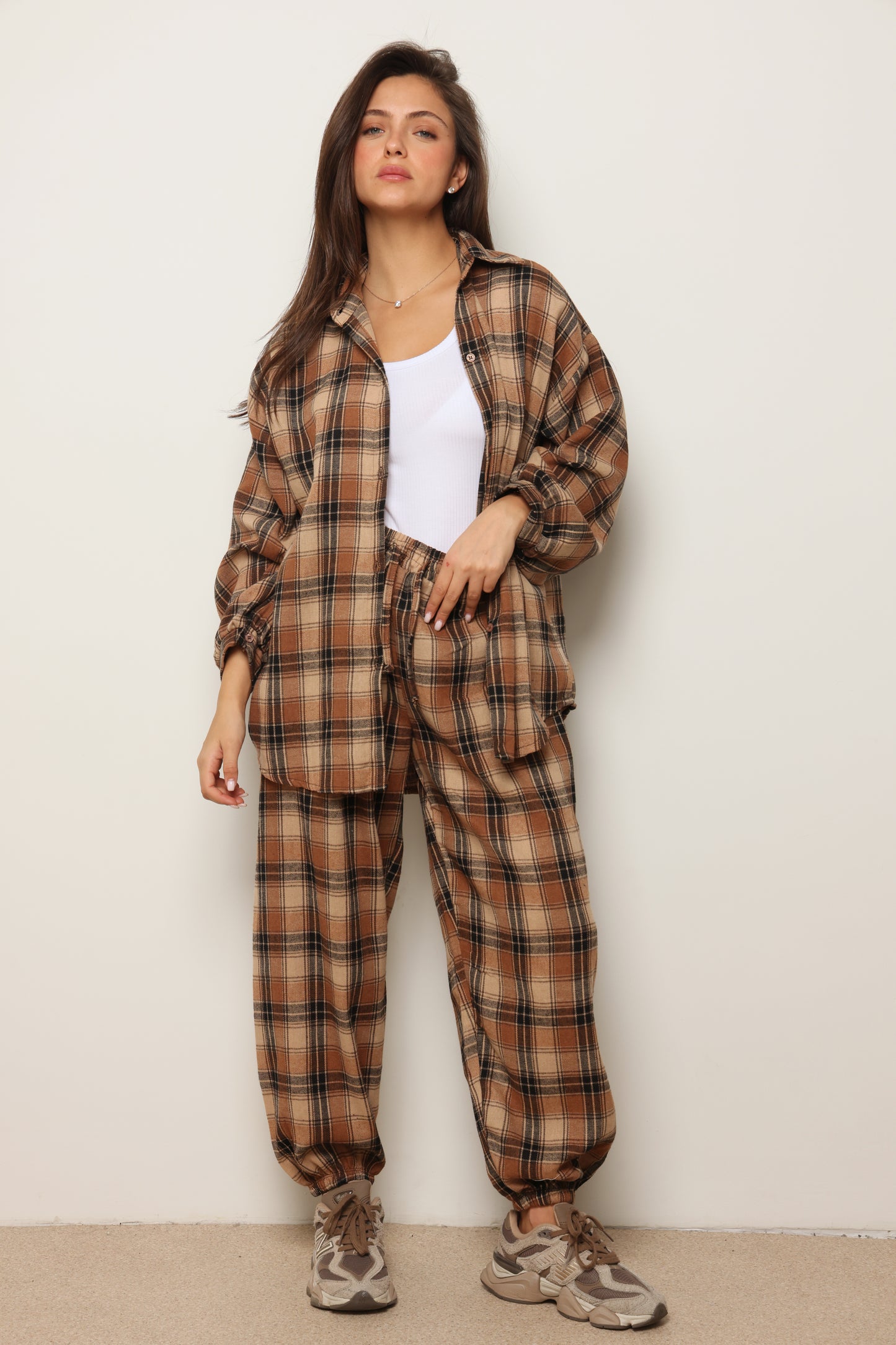 חולצת ולנסיה משבצות