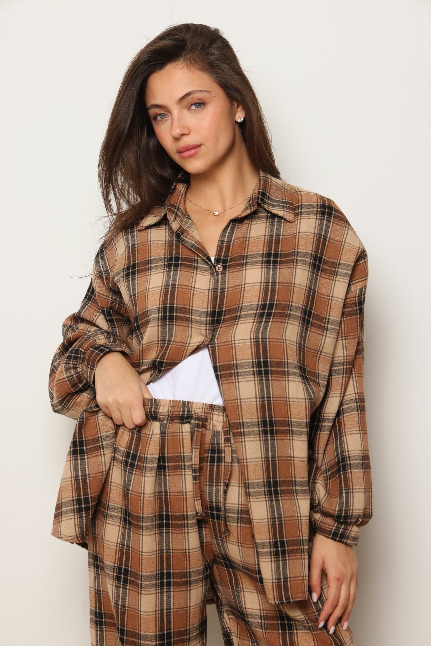 חולצת ולנסיה משבצות