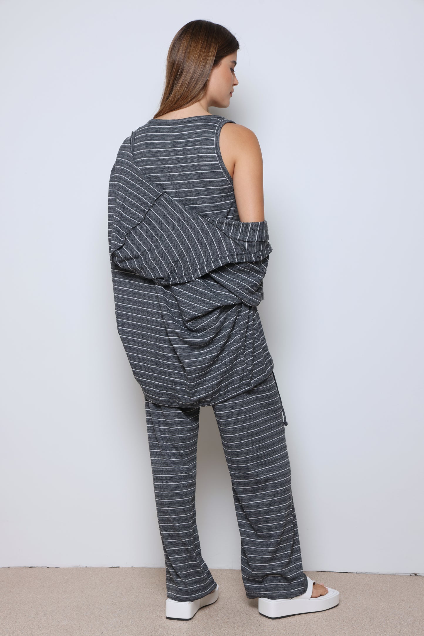 חליפת גרסון וופל פסים 3 חלקים