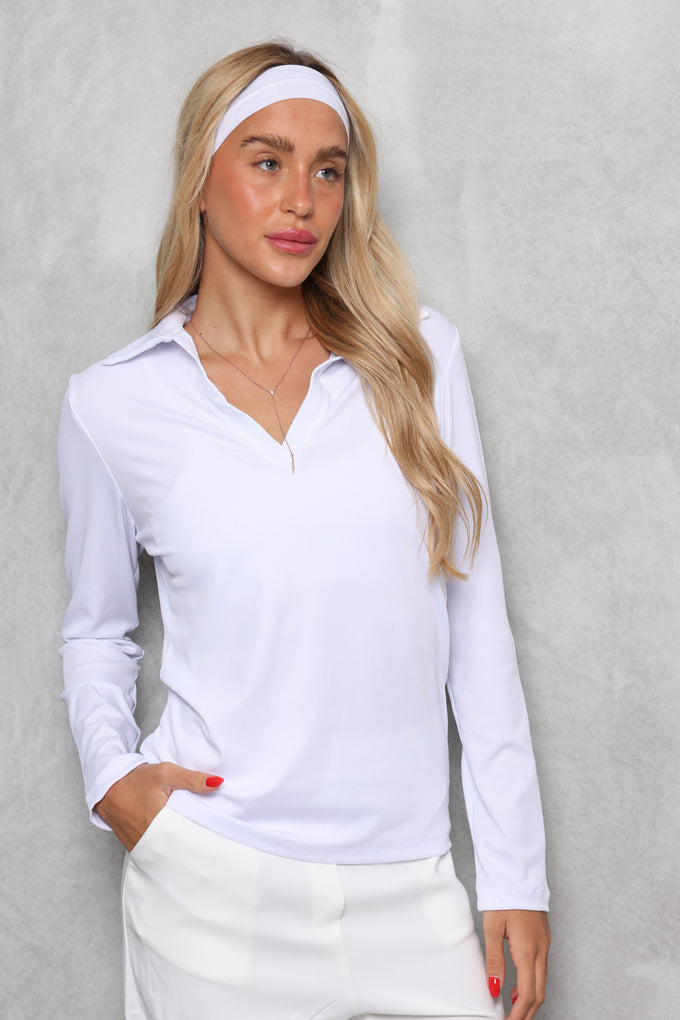 חולצת ריב צווארון פולו