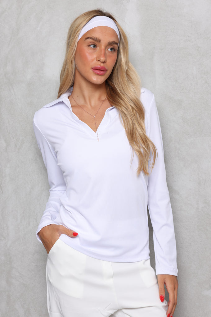 חולצת ריב צווארון פולו