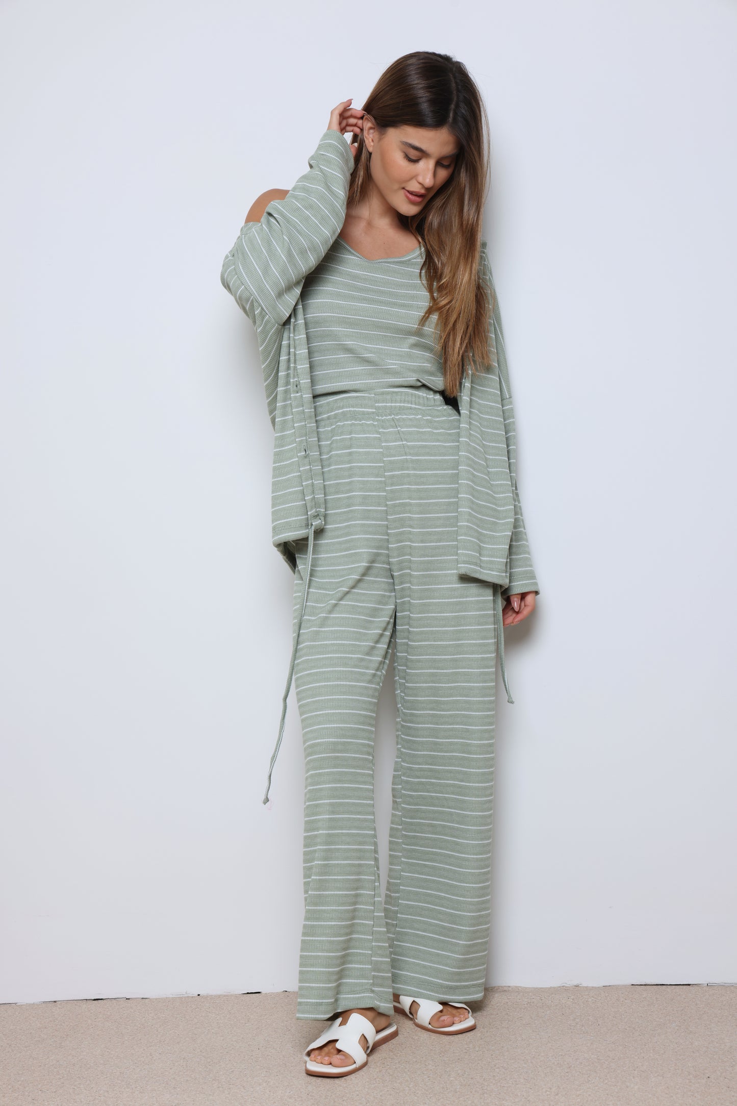 חליפת גרסון וופל פסים 3 חלקים