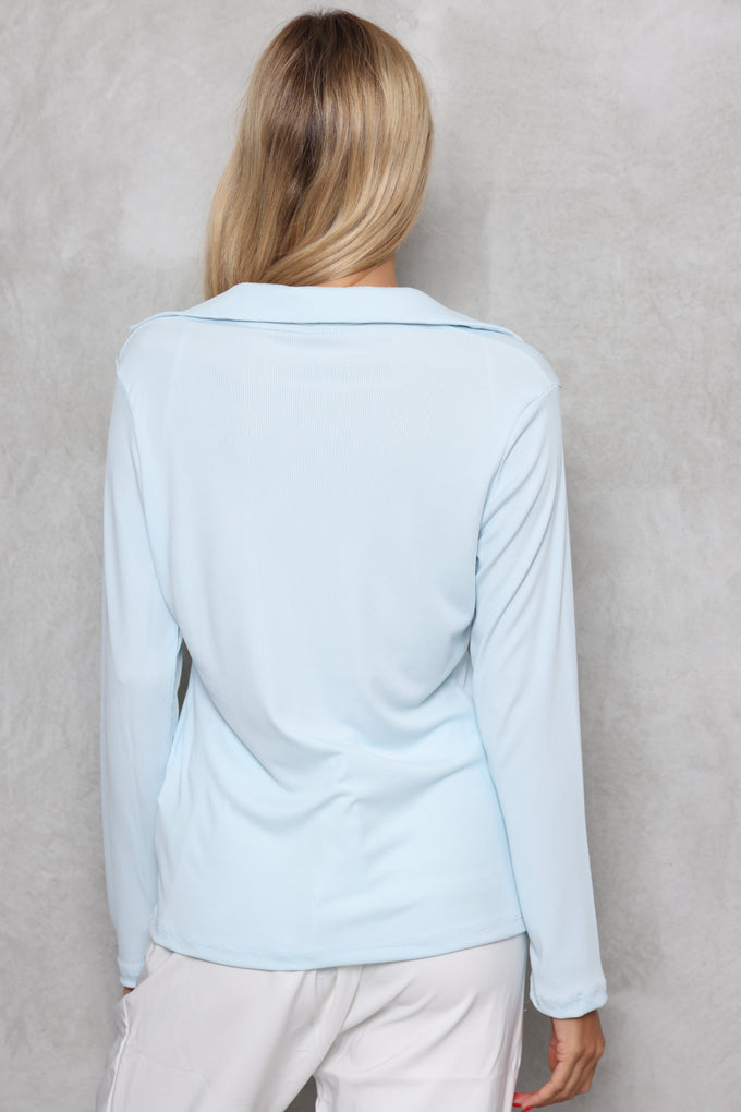 חולצת ריב צווארון פולו