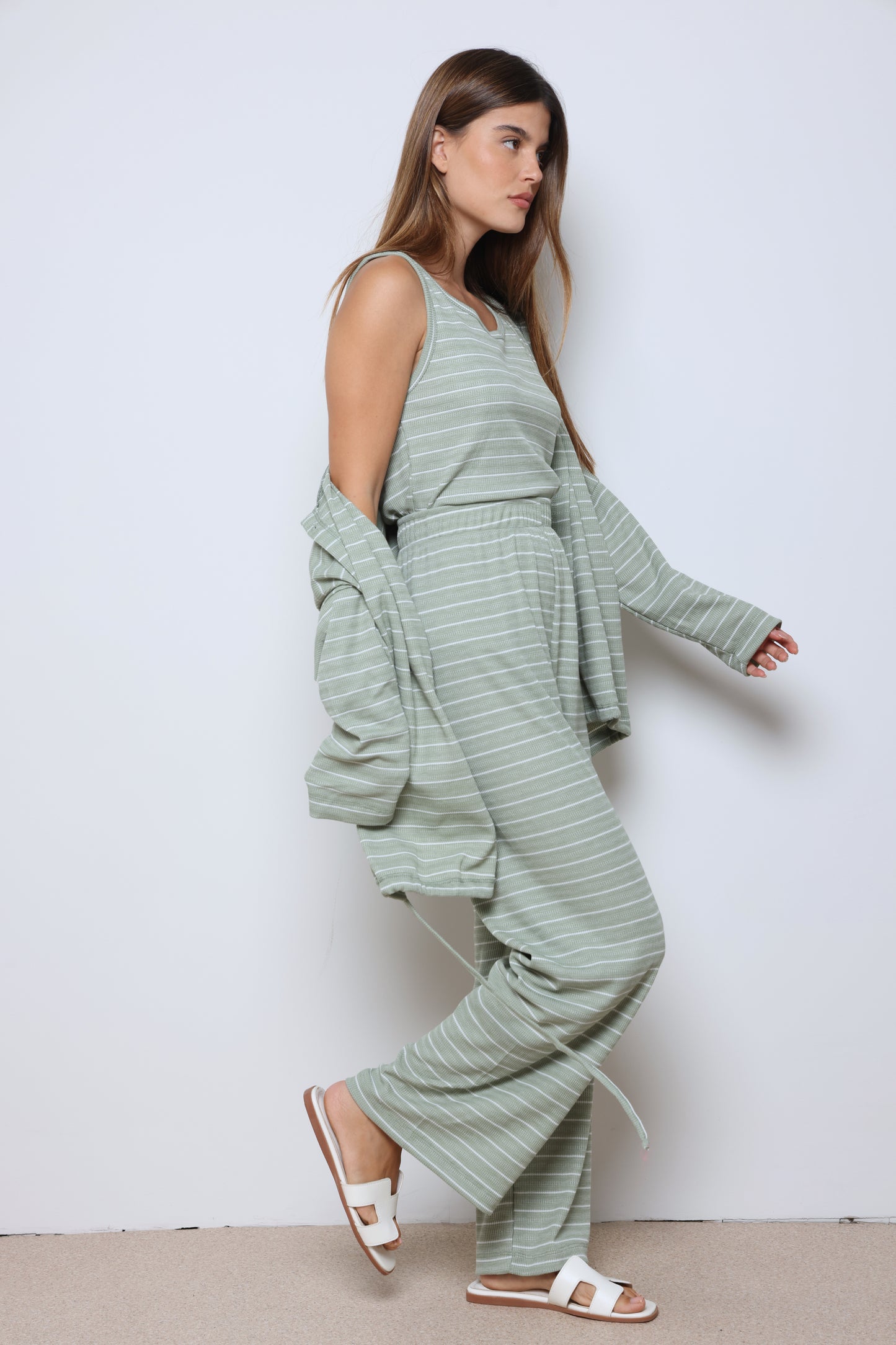 חליפת גרסון וופל פסים 3 חלקים