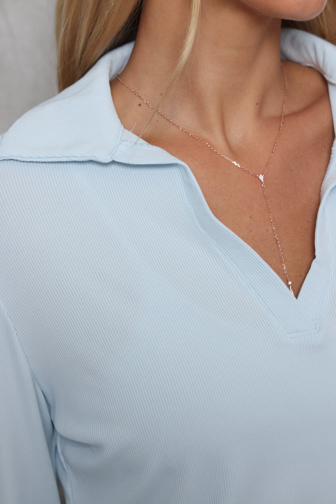 חולצת ריב צווארון פולו