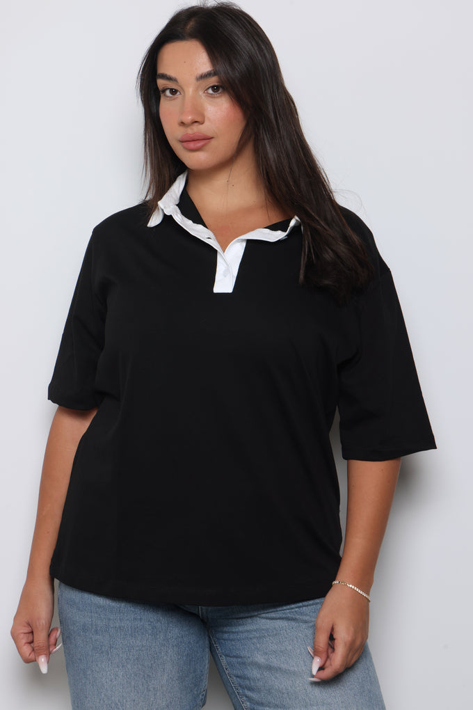 חולצת פולו אוברסייז מרגו