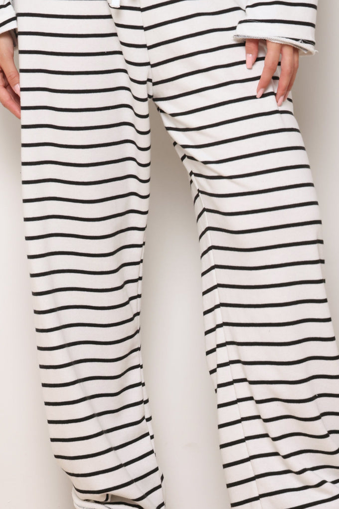 מכנסי פרנצ'טרי פסים מתרחבים