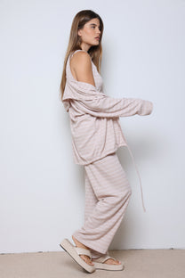 חליפת גרסון וופל פסים 3 חלקים