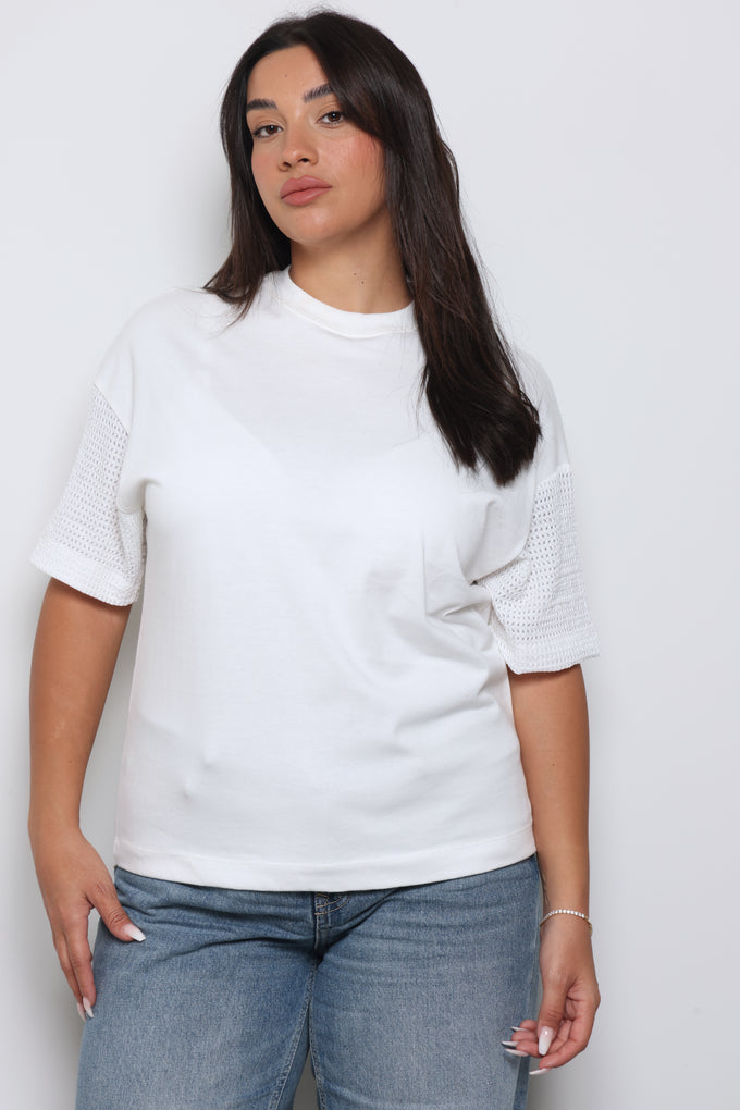 חולצת קמיל שרוולי רשת