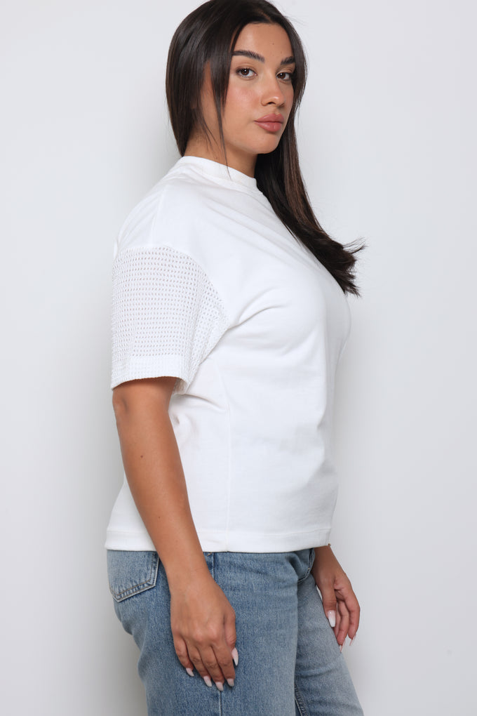 חולצת קמיל שרוולי רשת