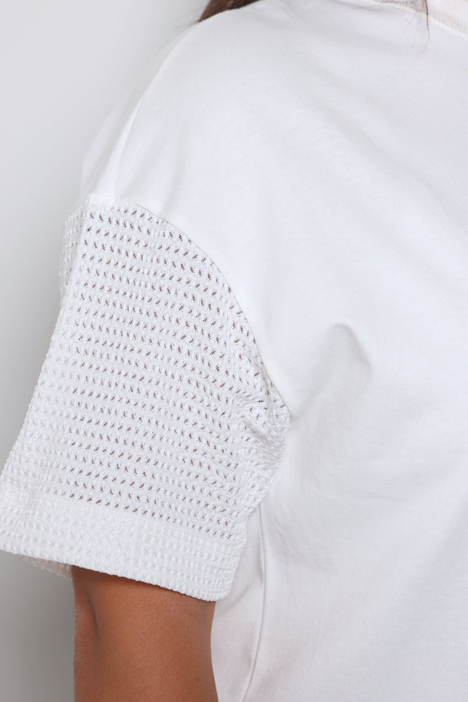 חולצת קמיל שרוולי רשת