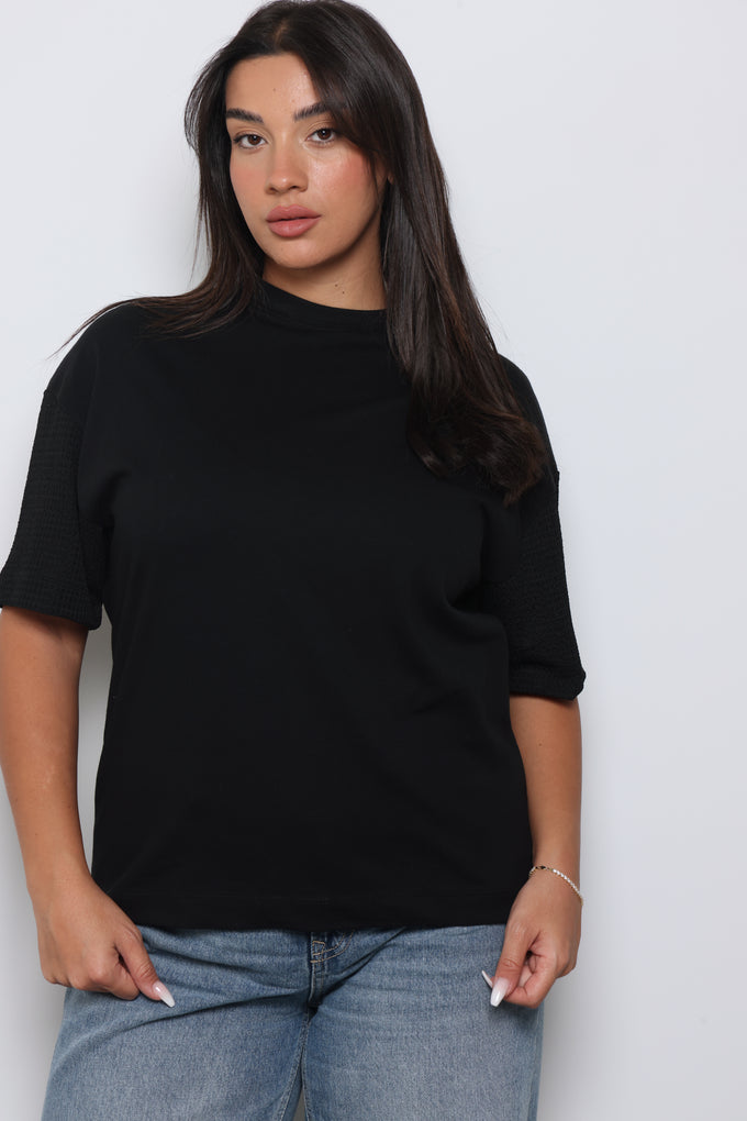 חולצת קמיל שרוולי רשת