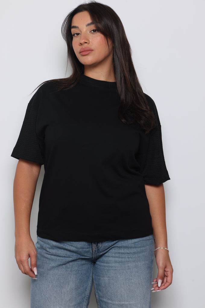 חולצת קמיל שרוולי רשת