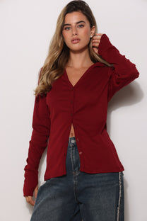 חולצת קפוצ'ון מכופתרת פיינריב