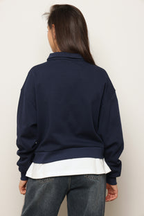 סווטשירט צווארון שילוב