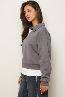 סווטשירט צווארון שילוב