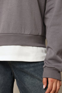 סווטשירט צווארון שילוב