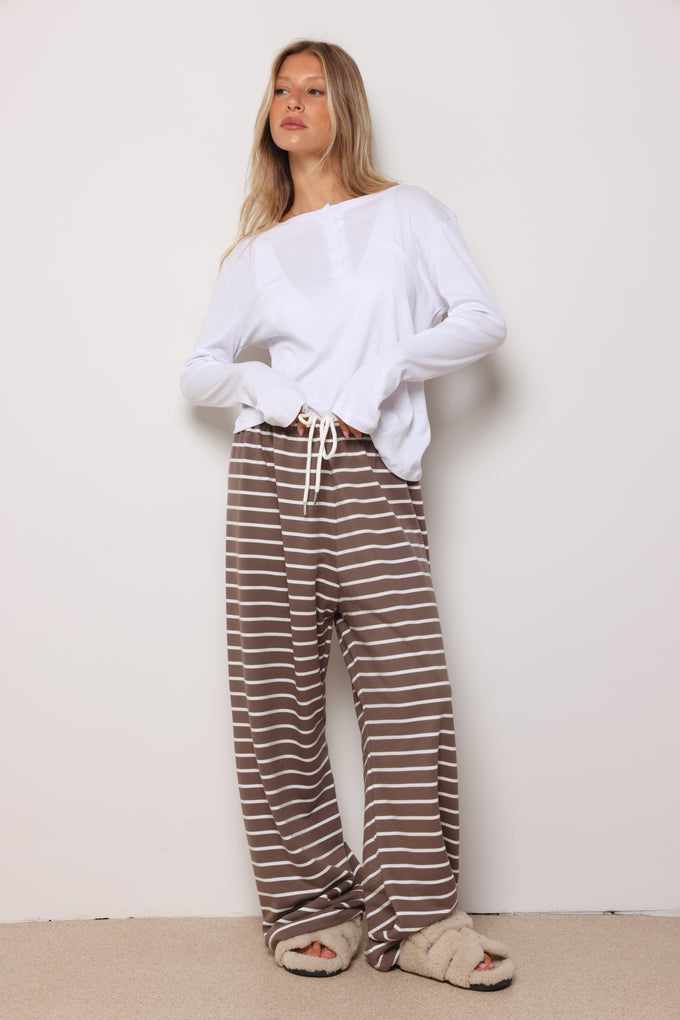 מכנסי פרנצ'טרי פסים מתרחבים