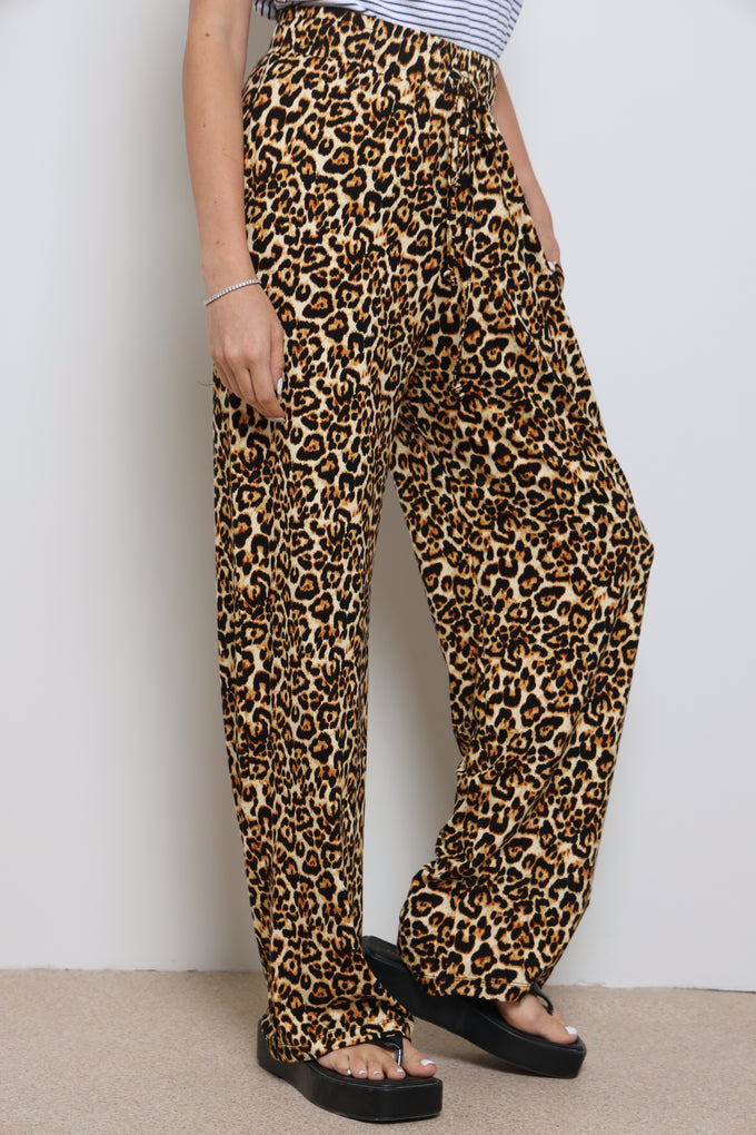 מכנסי ויסקוזה מנומרים מינדי