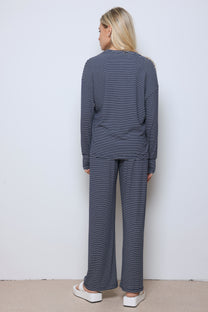 חליפת מנואלה פסים כפפה