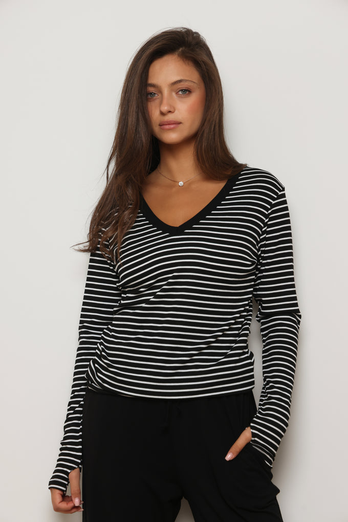 חולצת דייגו פסים כפפה