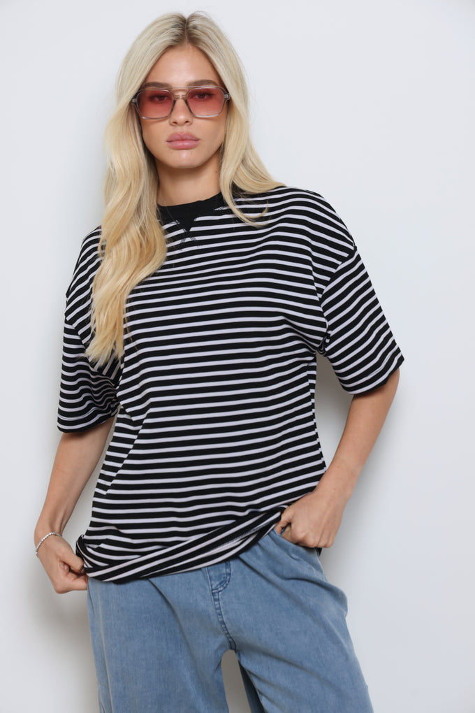 טי-שרט אוברסייז פסים