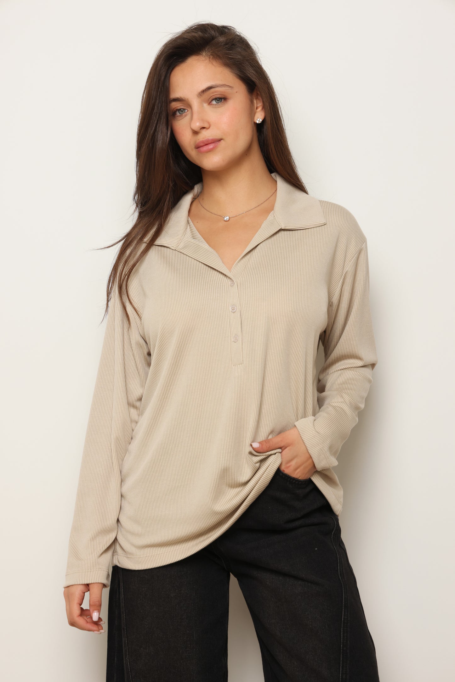 טוניקת מודאל עטלף צווארון